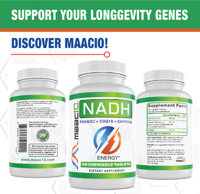 MAAC10 Caffeine Energy - Fast Acting Chewable Tablet with NADH