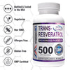 MAAC10 Trans Resveratrol 500mg Supplement (3-Pack)