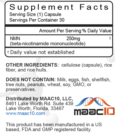 [NMN] 3-Pack 250mg Caps